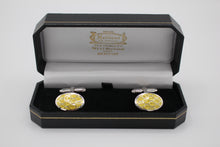 Load image into Gallery viewer, Nicole Barr yellow fish scale cufflinks