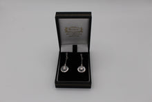 Load image into Gallery viewer, Nicole Barr diamond drop silver earrings