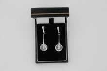 Load image into Gallery viewer, Nicole Barr diamond drop silver earrings