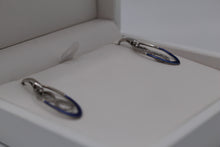 Load image into Gallery viewer, Nicole Barr infinity drop silver earrings
