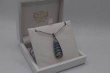 Load image into Gallery viewer, Nicole bar blue wave pendant necklace