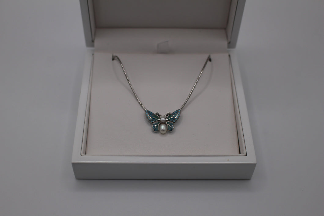 Nicole Barr butterfly pendant necklace