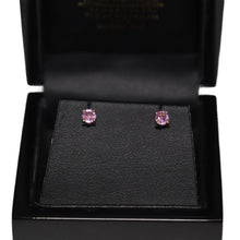 Load image into Gallery viewer, 9ct Yellow Gold Pink Sapphire Stud Earrings
