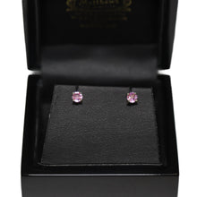 Load image into Gallery viewer, 9ct Yellow Gold Pink Sapphire Stud Earrings
