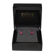 Load image into Gallery viewer, 9ct Yellow Gold Ruby Flower Cluster Stud Earrings
