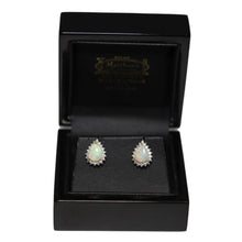 Load image into Gallery viewer, 18ct Yellow Gold Opal and Diamond Cluster Stud Earrings
