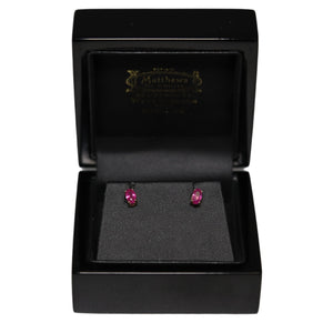 9ct Yellow Gold Oval Ruby Stud Earrings