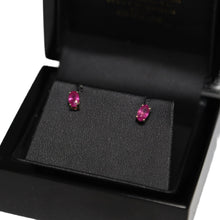 Load image into Gallery viewer, 9ct Yellow Gold Oval Ruby Stud Earrings
