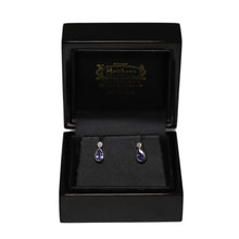 Load image into Gallery viewer, 18ct White Gold Tanzanite and Diamond Stud Earrings

