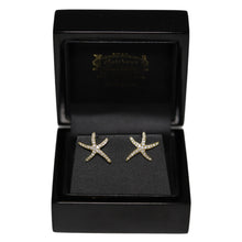 Load image into Gallery viewer, 18ct Yellow Gold Diamond Starfish Stud Earrings
