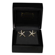 Load image into Gallery viewer, 18ct Yellow Gold Diamond Starfish Stud Earrings

