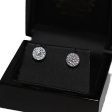 Load image into Gallery viewer, 18ct White Gold Diamond Cluster Stud Earrings
