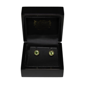 18ct Yellow Gold Peridot Stud Earrings