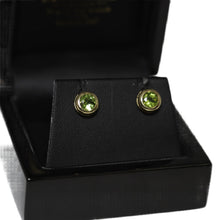 Load image into Gallery viewer, 18ct Yellow Gold Peridot Stud Earrings
