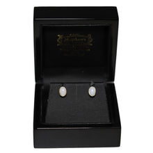 Load image into Gallery viewer, 9ct Yellow Gold Rub Over Set Opal Stud Earrings
