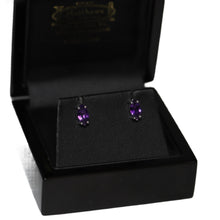Load image into Gallery viewer, 9ct White Gold Marquise Amethyst Stud Earrings
