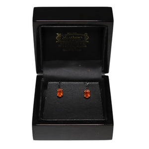 9ct Yellow Gold Fire Opal Stud Earrings