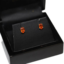 Load image into Gallery viewer, 9ct Yellow Gold Fire Opal Stud Earrings
