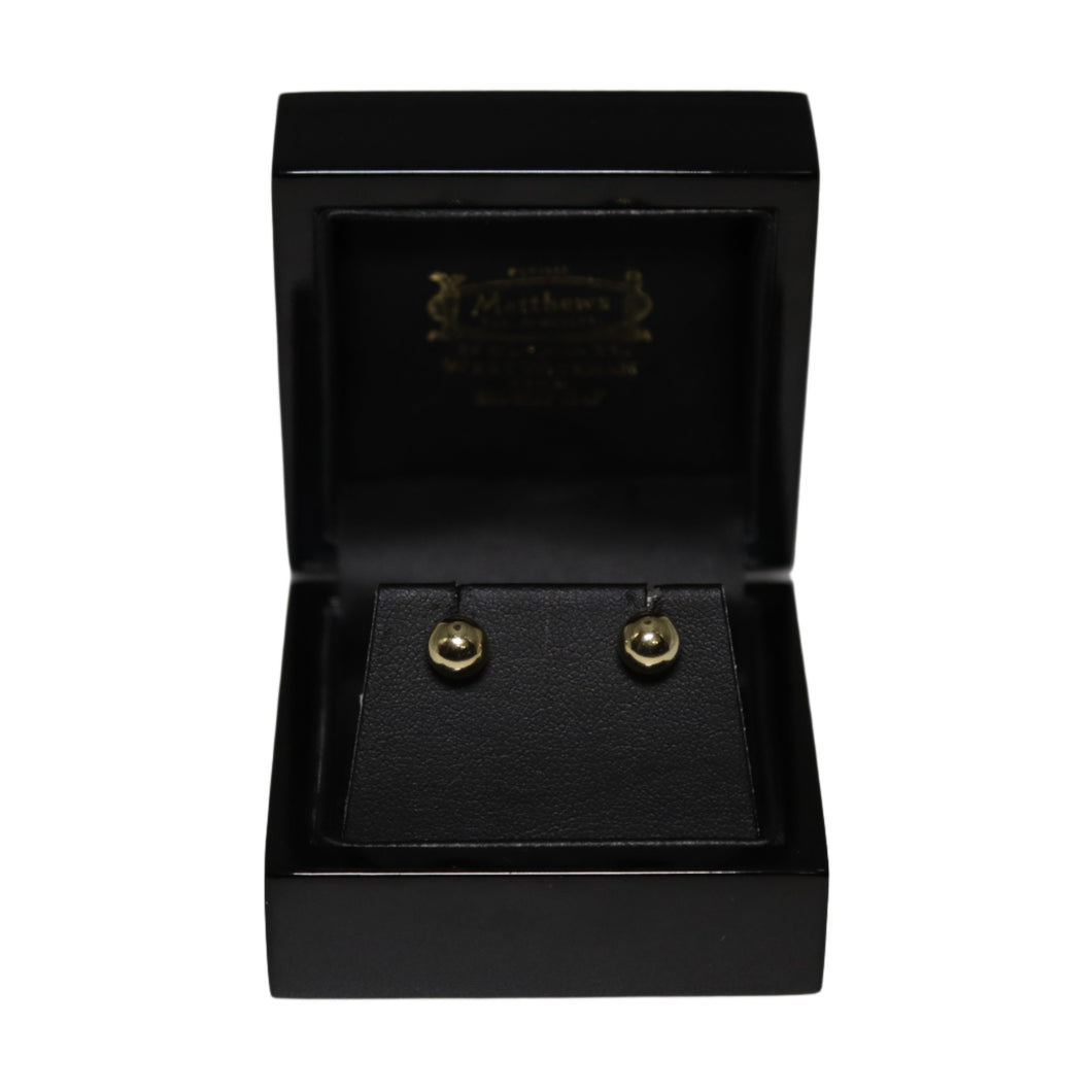 9ct Yellow Gold Polished Ball Stud Earrings