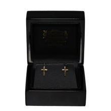 Load image into Gallery viewer, 9ct Yellow Gold Cross Stud Earrings
