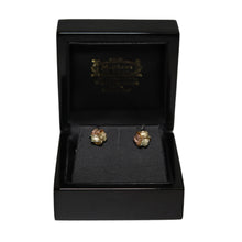 Load image into Gallery viewer, 9ct Tri Colour Gold Satin Ribbon Knot Stud Earrings
