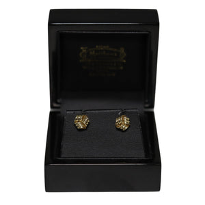 9ct Yellow Gold 3 Wire Knot Stud Earrings