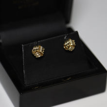 Load image into Gallery viewer, 9ct Yellow Gold 3 Wire Knot Stud Earrings
