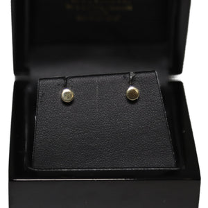 9ct Yellow Gold Polished Cylinder Stud Earrings