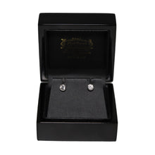 Load image into Gallery viewer, 9ct White Gold Rub Over Set Cubic Zirconia Stud Earrings
