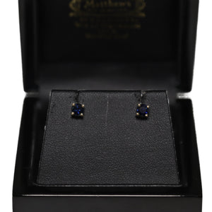 9ct Yellow Gold Sapphire Stud Earrings