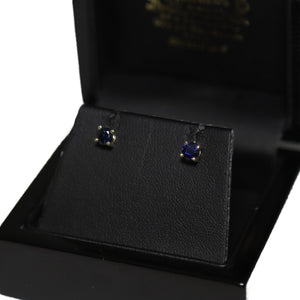9ct Yellow Gold Sapphire Stud Earrings