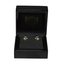 Load image into Gallery viewer, 9ct Yellow Gold Shamrock Stud Earrings
