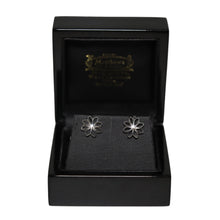 Load image into Gallery viewer, 9ct White Gold Open Petal Flower Stud Earrings
