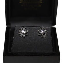 Load image into Gallery viewer, 9ct White Gold Open Petal Flower Stud Earrings
