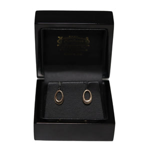 9ct Rose Gold Open Oval Stud Earrings