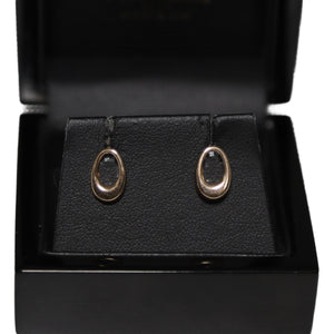 9ct Rose Gold Open Oval Stud Earrings