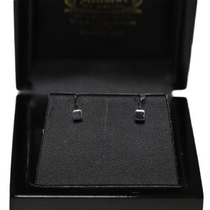 9ct White Gold Polished Cube Stud Earrings
