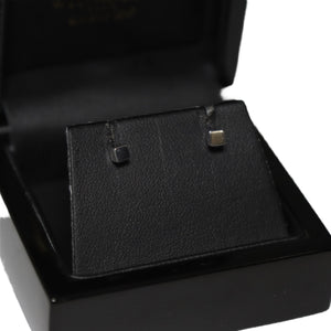 9ct White Gold Polished Cube Stud Earrings