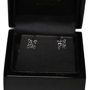 9ct White Gold Celtic Knot Stud Earrings