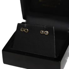 Load image into Gallery viewer, 9ct Yellow Gold Infinity Stud Earrings

