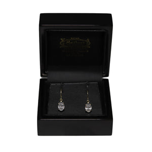 9ct Yellow Gold Cubic Zirconia Drop Earrings