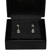 Load image into Gallery viewer, 9ct Yellow Gold Tear Drop Cubic Zirconia from Brilliant Cut Cubic Zirconia Drop Earrings
