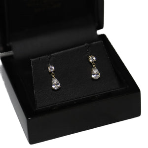 9ct Yellow Gold Tear Drop Cubic Zirconia from Brilliant Cut Cubic Zirconia Drop Earrings
