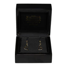 Load image into Gallery viewer, 9ct Yellow Gold Stylised Heart Drop Earrings
