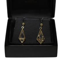 Load image into Gallery viewer, 9ct Yellow Gold Wire 3D Kite from Ball Drop Earrings
