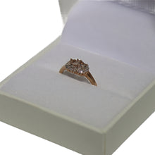 Load image into Gallery viewer, 9ct Rose Gold Graduated Morganite and Diamond Cluster Ring
