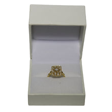 Load image into Gallery viewer, 18ct Yellow Gold Rectangular Art Deco Top with Central Diamond Ring
