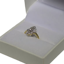 Load image into Gallery viewer, 18ct Yellow Gold Art Deco Lozenge Shape Diamond Set Cluster Ring
