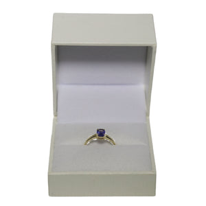 9ct Yellow Gold Claw Set Oval Tanzanite Ring