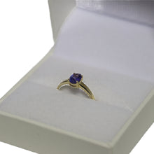 Load image into Gallery viewer, 9ct Yellow Gold Claw Set Oval Tanzanite Ring
